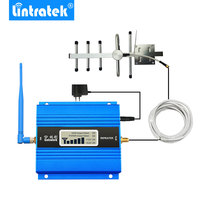 Lintratek wyświetlacz LCD Mini GSM Repeater 900MHz telefonu komórkowego telefon GSM 900 sygnału wzmacniacz + antena Yagi z 10m kabel 5